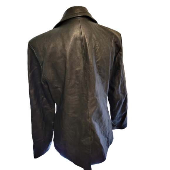 (A) Worthington genuine lambskin Black jacket size medium - Picture 3 of 4
